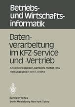 [(Datenverarbeitung im KFZ-Service und -Vertrieb)] [Edited by R. Thome] published on (March,… product image