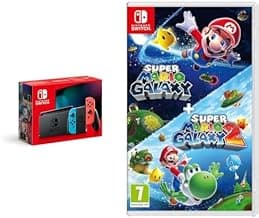 Nintendo Switch (Neon Red/Neon blue) & Super Mario Galaxy + Super Mario Galaxy 2 product image