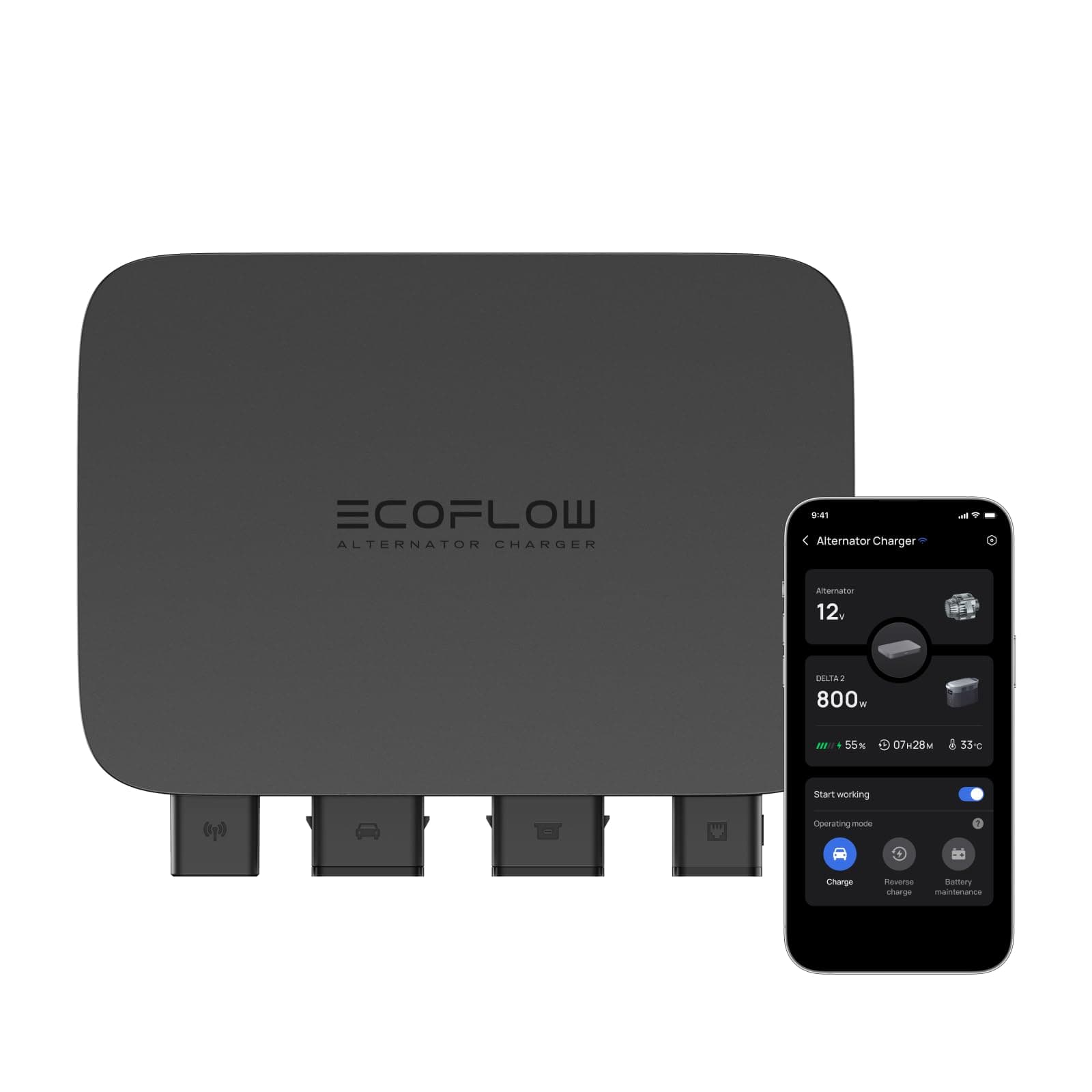 EF EcoFlow 800W Alternator Charger, 3-in-1 Fast DC-DC Charger for Portable Power Stations,… product image