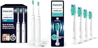 Sonicare 3100 Electric Toothbrush Sonic Toothbrush Twin Pack White + Philips Sonicare C1… product image