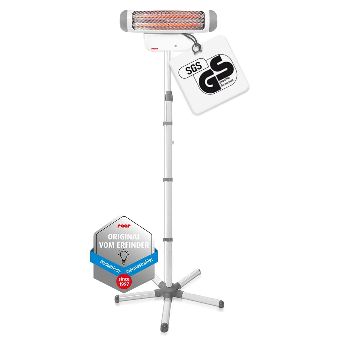 reer Wickeltischstrahler FeelWell 2in1, Standheizstrahler und Wandmontage, 2 Heizstufen,… product image