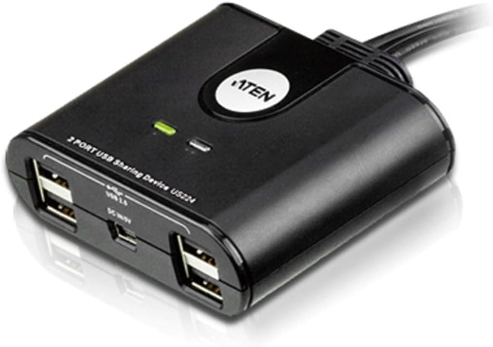 ATEN US224 USB 2.0 4 peripheral sharer for 2 pc product image