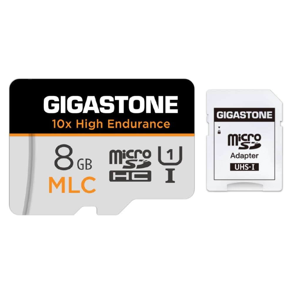 [10x High Endurance] GIGASTONE MLC 8GB Industrial MicroSDXC Karte mit Adapter,85/15 MB/s 4K… product image