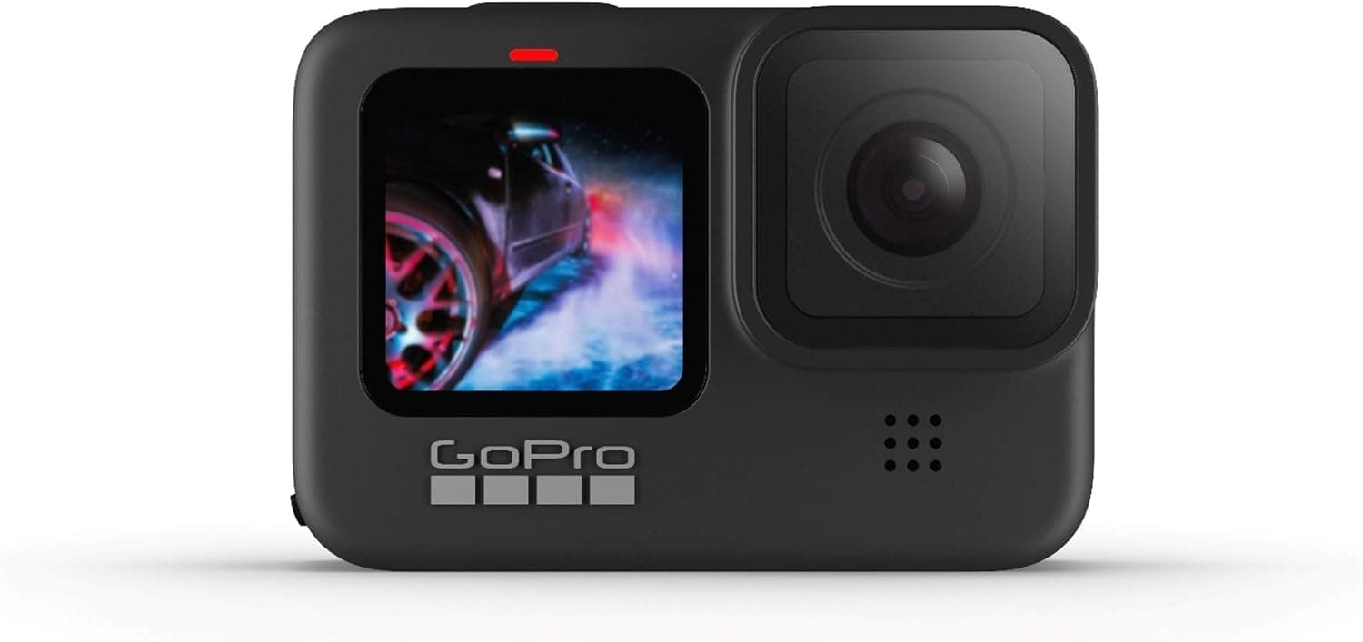 GoPro HERO9 Black - wasserdichte Action-Kamera mit Front-LCD und Touch-Rückbildschirmen, 5K Ultra HD Video, 20MP Fotos, 1080p Live-Streaming, Webcam, Stabilisierung (Generalüberholt) product image