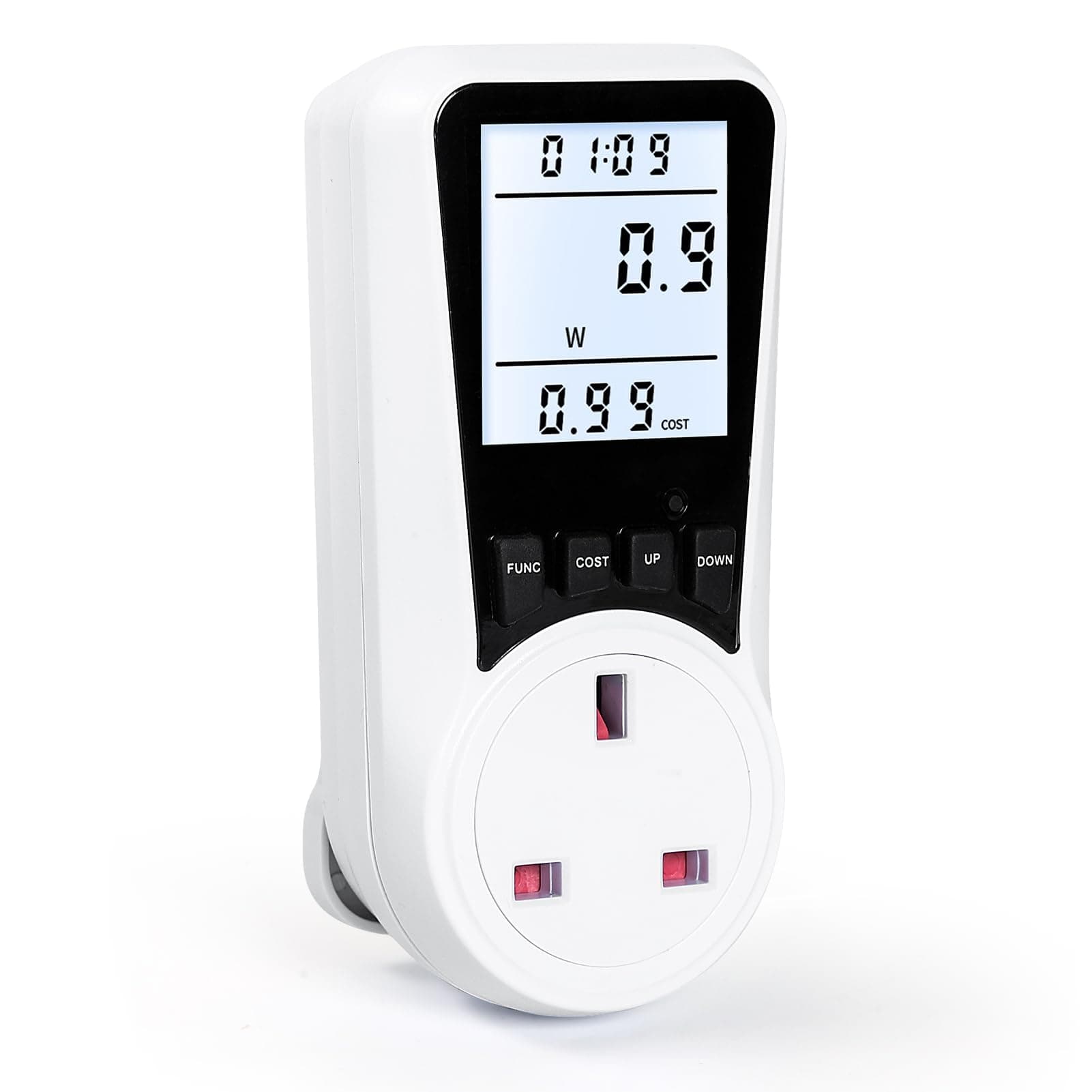 Jadeshay Electric Meter, 13A 240V Electricity Usage Monitor Power Meter Plug LCD Display… product image