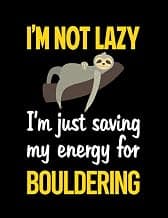 Bouldering Funny Lazy Bouldering Rock Climbing Awesome Gift Bee Notebook: 8.5X11", 100 Lined… product image