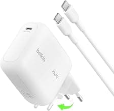 Belkin BoostCharge USB C Ladegerät, 100W, Kompaktes GaN Schnellladegerät mit Einklappbarem… product image