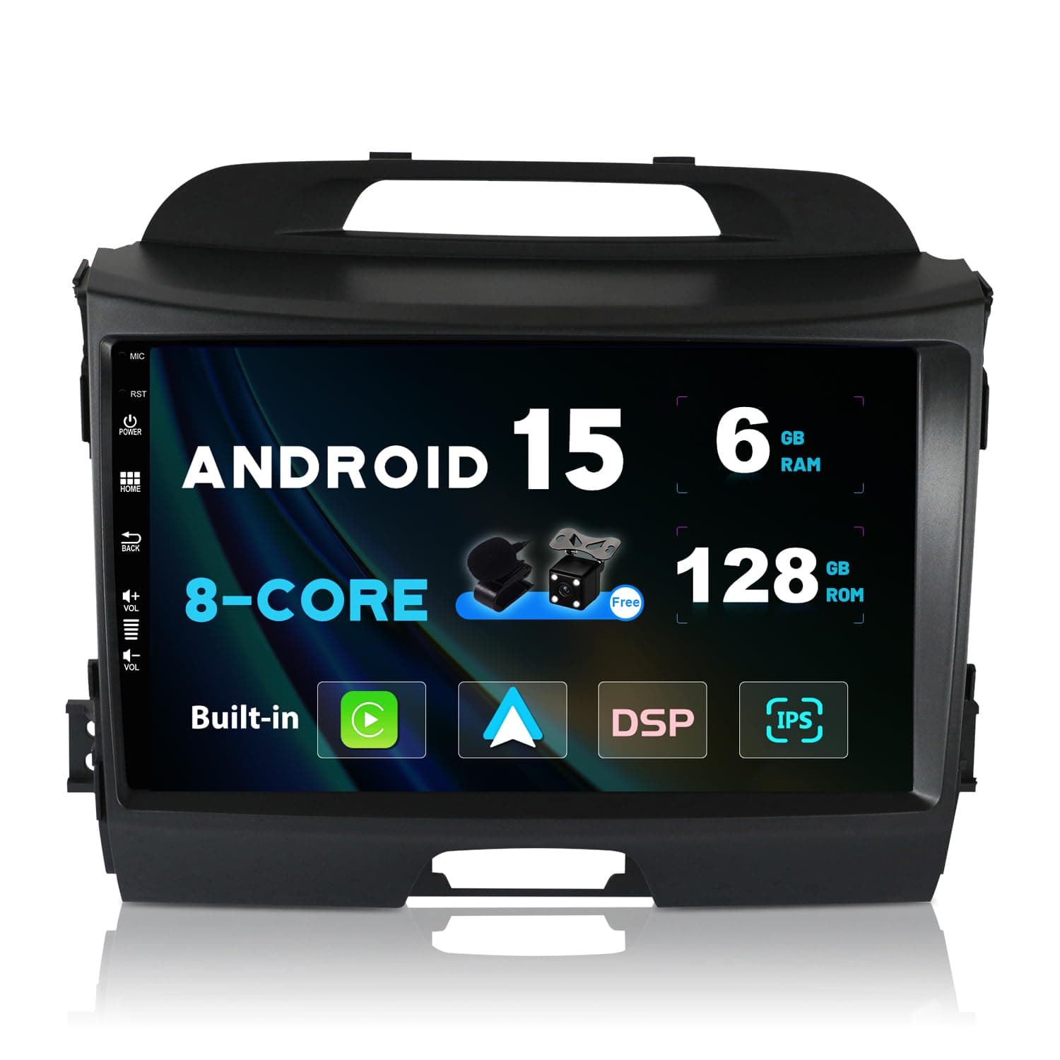 SXAUTO Android 14 - [6G+128G] - IPS Autoradio Passt für Kia Sportage (2010-2015) - Eingebaut… product image