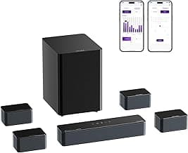 ULTIMEA 7.1 Soundbar with Dolby Atmos, 500W Home Theater Surround System, 4 Wired Surround… product image