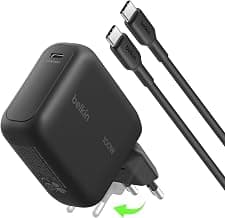 Belkin BoostCharge USB C Ladegerät, 100W, Kompaktes GaN Schnellladegerät mit Einklappbarem… product image