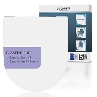 SCHÜTTE Toilet Seat Suitable for Duravit Starck 3, with Soft-Close Mechanism, Made in the EU,… product image