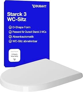 Duravit Starck 3 Toilet Seat with Soft Close Mechanism, Urea Duroplast Toilet Lid with… product image