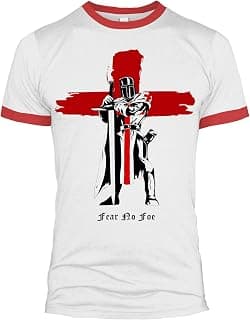 FunkyShirt St Georges Day T-Shirt - England T Shirt with English Flag and Knights Templar for… product image