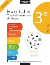 3ème : Maxi fiches Toutes les épreuves du Brevet: Préparation intégrale aux 6 matières du… product image