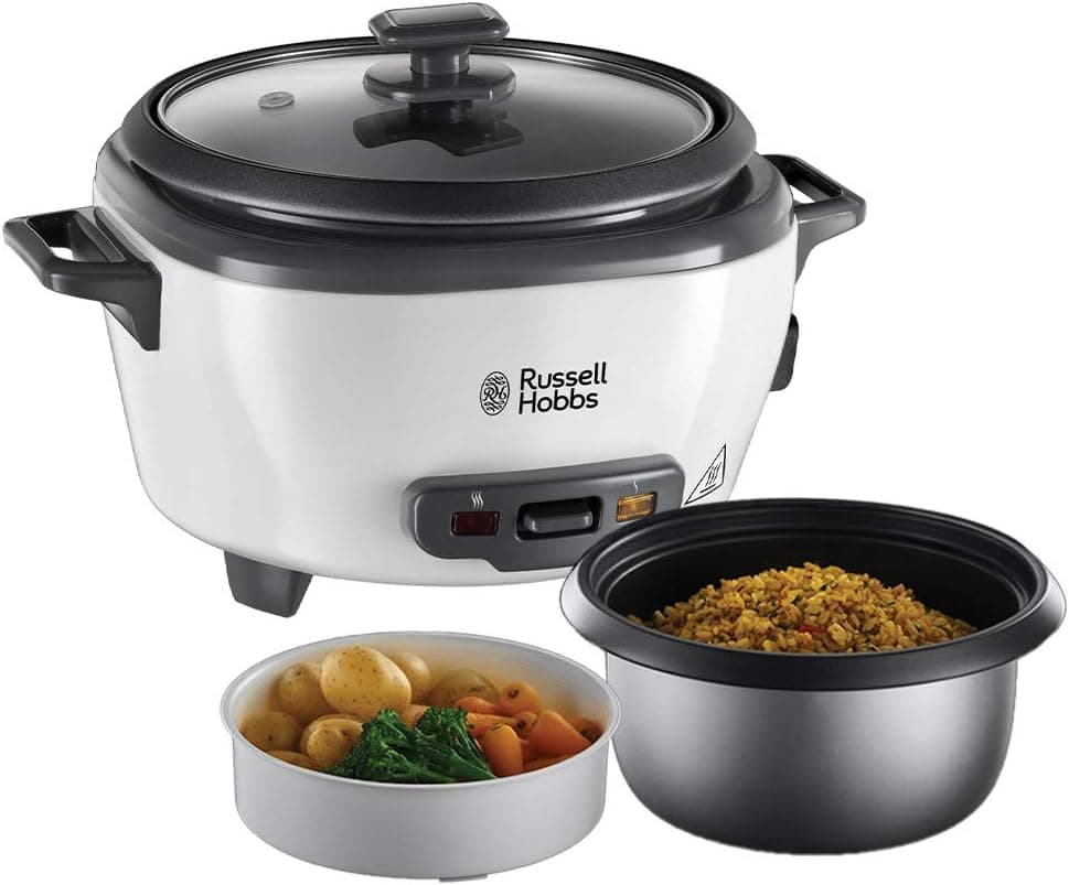 Russell Hobbs Cuiseur de Riz [Moyen] Mijoteuse (0,8L, 6 portions, Idéal aussi pour… product image