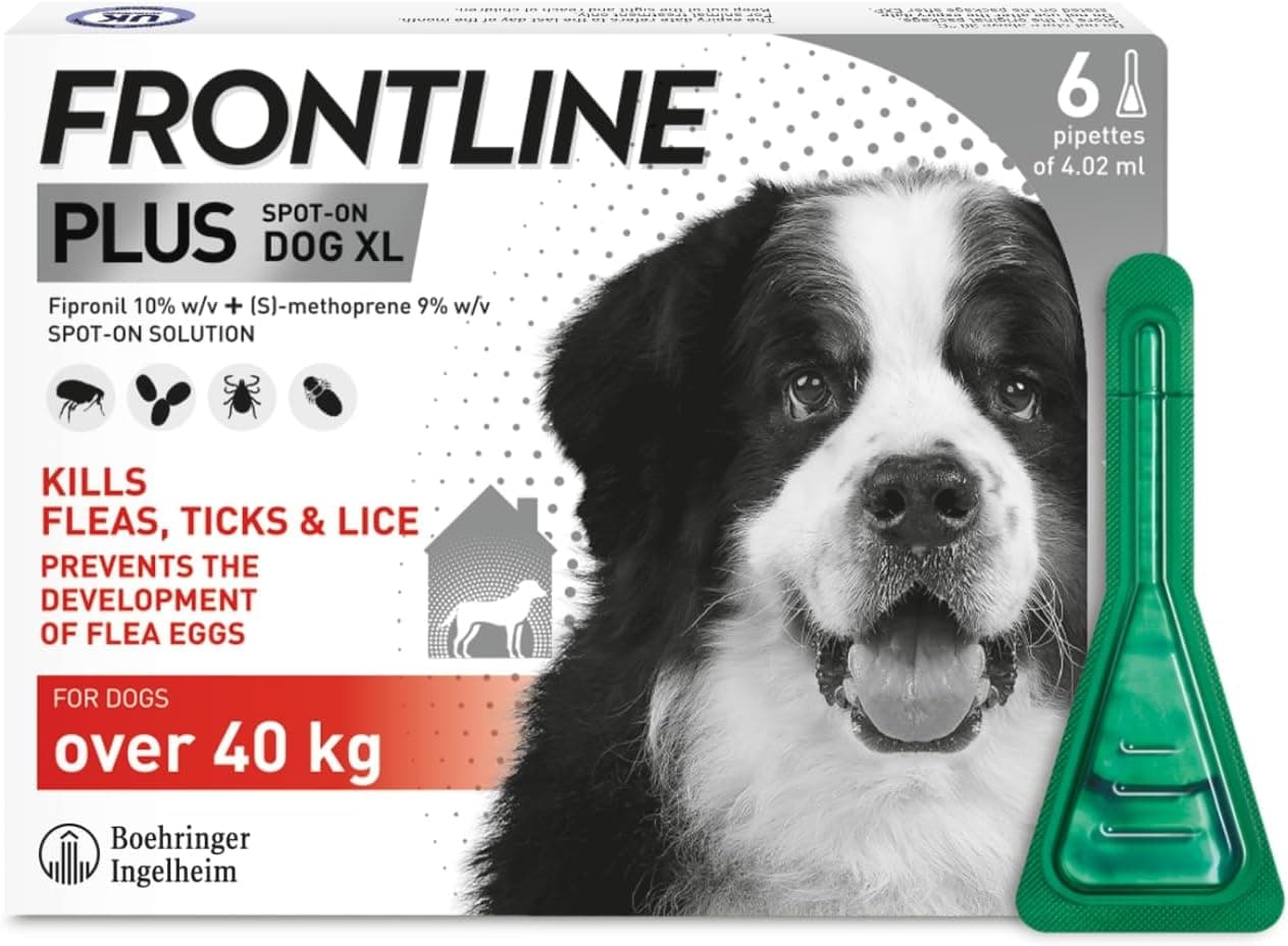 FRONTLINE Plus Flea & Tick Treatment for Extra Large Dogs - 6 Pipettes product image