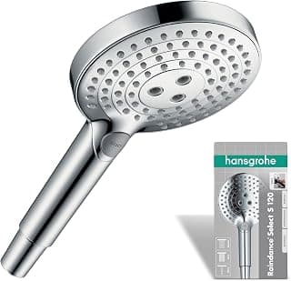 hansgrohe Raindance Select S - Duschkopf, Handbrause mit 3 Strahlarten, runde Duschbrause (⌀… product image