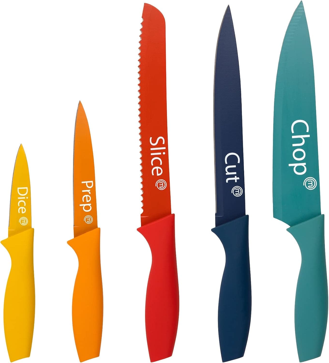 MasterChef Knife Set of 5 Kitchen Knives incl. Paring, Utility, Bread, Carving & Chef Knives… product image