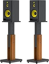 Height Adjustable Speaker Stands Pair for Klipsch Bookshelf Speaker Stand - Wood Grain Floor… product image