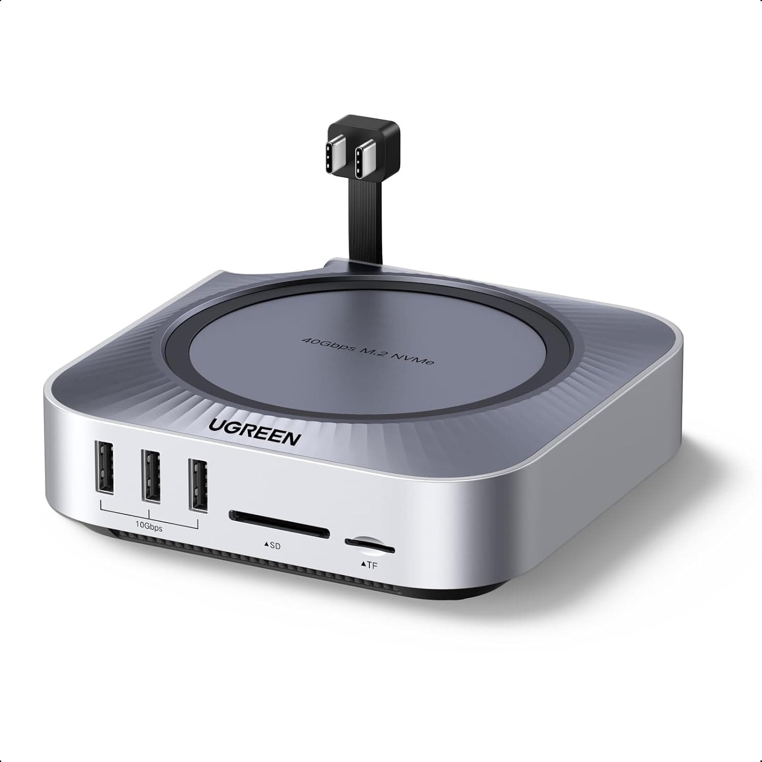 UGREEN Mac mini M4 Dock 40Gbps M.2 NVMe, 5X 10Gbps USB-Anschlüsse, 8K HDMI für Dual Display,… product image