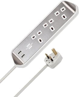 estilo Corner Extension Lead 3-way (Extension Cord with Stainless Steel Surface for… product image