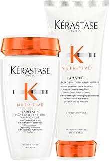 Kerastase DUO Nutritive Bain Satin Hydrating Shampoo 250ml and Lait Vital 200ml product image