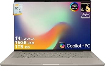 Zenbook A14 Copilot+ AI PC Laptop | 14" WUXGA OLED (100% DCI-P3) | Qualcomm Snapdragon X Plus… product image