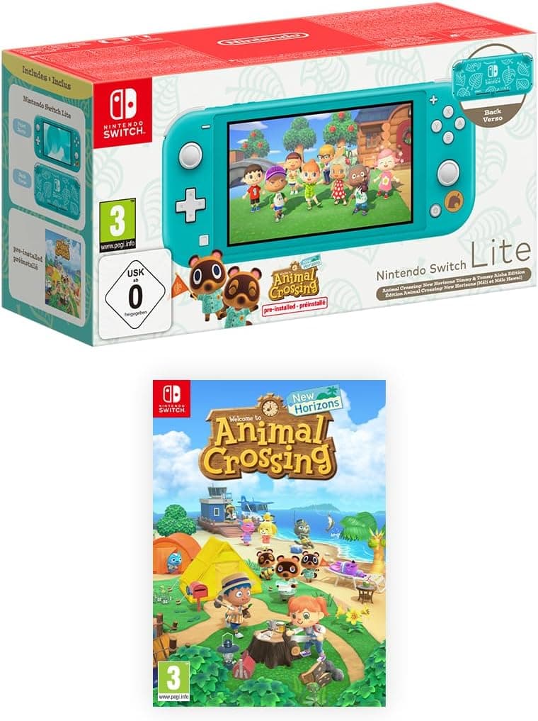 Nintendo Switch Lite Animal Crossing: New Horizons Timmy & Tommy Aloha Edition console de jeux… product image
