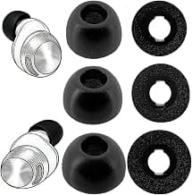 Replacement Memory Foam Eartips for Technics EAH-AZ100 Wireless Earbuds, Black Foam Ear Tips product image