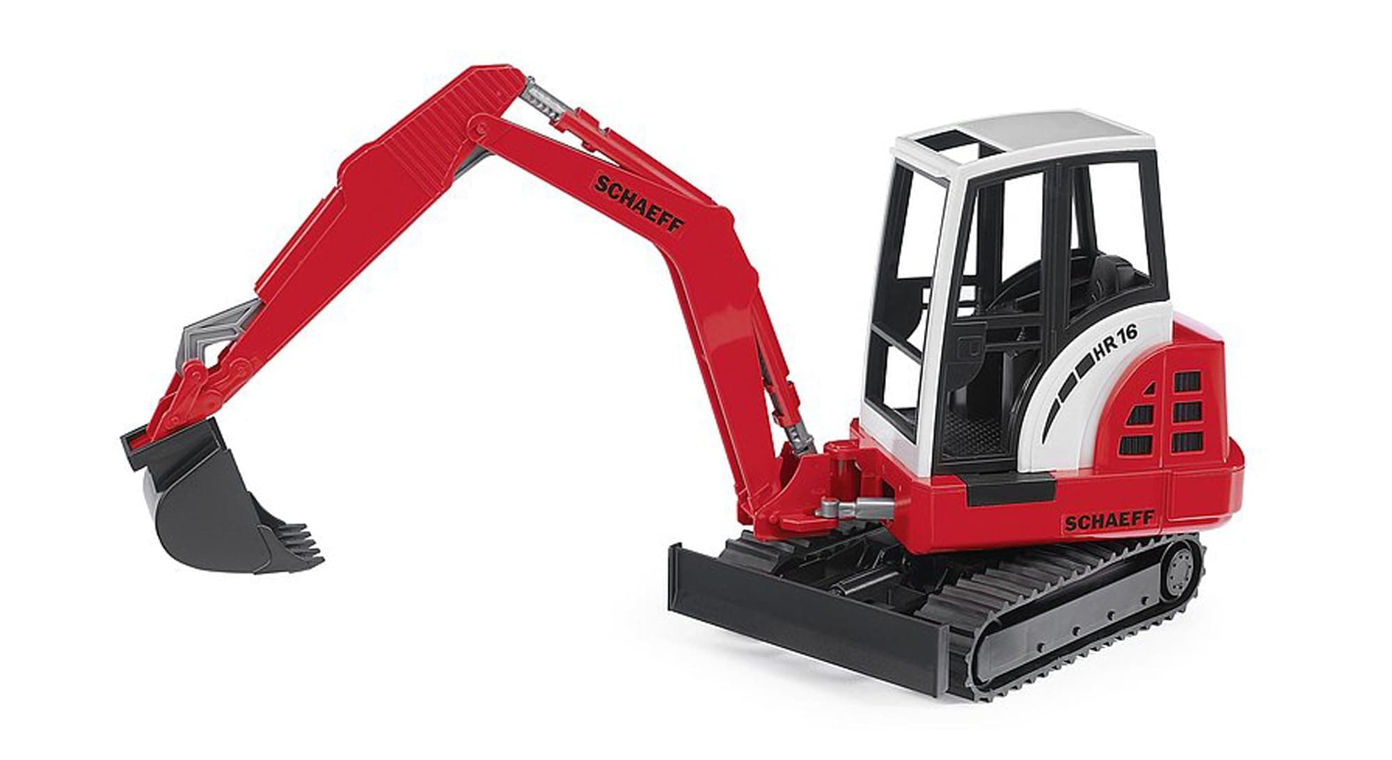 bruder 02432 - Schaeff HR16 Minibagger - 1:16 Baustelle, Baufahrzeug, Löffelbagger, Arbeiter,… product image