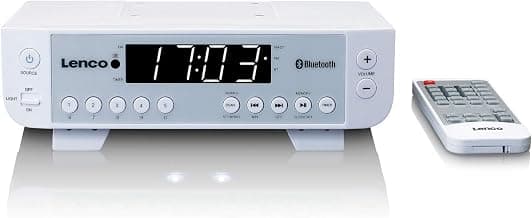 Lenco KCR-100WH - Küchenradio - Küchenradio Unterbau - Radio Küche | KCR-100 - Bluetooth - PLL… product image