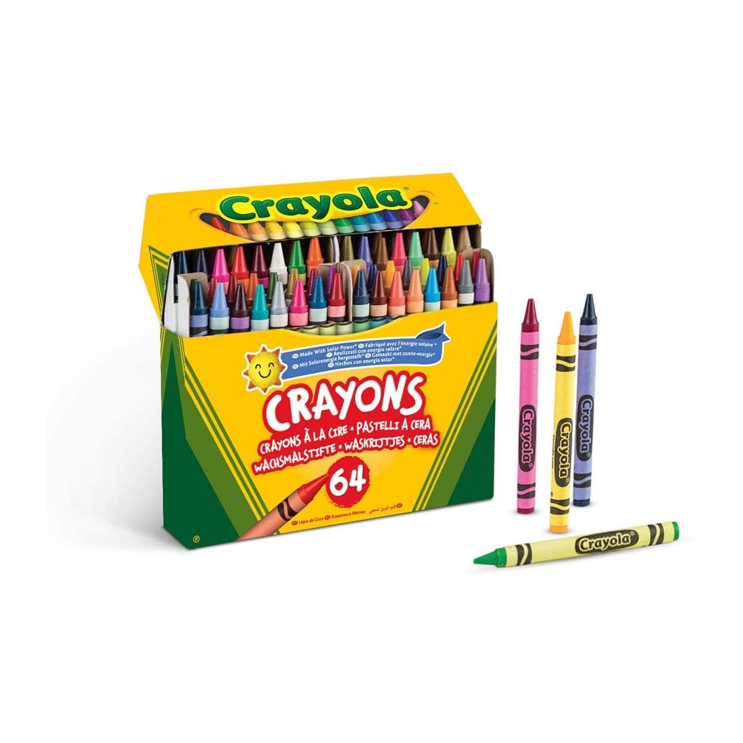 CRAYOLA Pastelli a Cera, Confezione da 64 crayon, Temperino Incluso nella Confezione, per… product image
