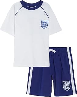 Official England Football Club Short Pyjamas For Kids Pjs Set Girls Boys England Football Kit… product image