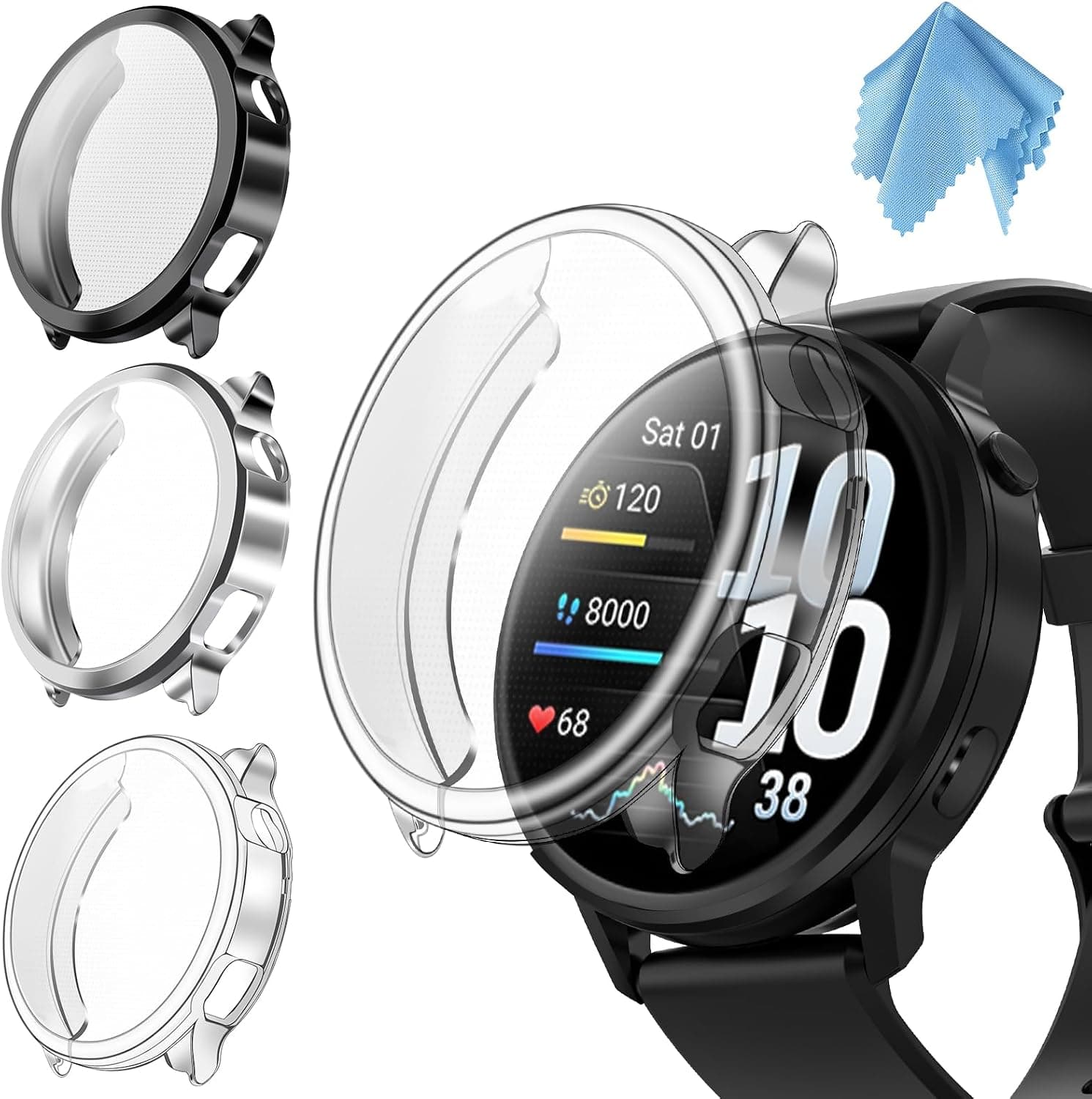 FINTIE Etui kompatybilne z Garmin Venu 4 45mm, [3 sztuki] miękkie TPU osłona ekranu, ochrona… product image