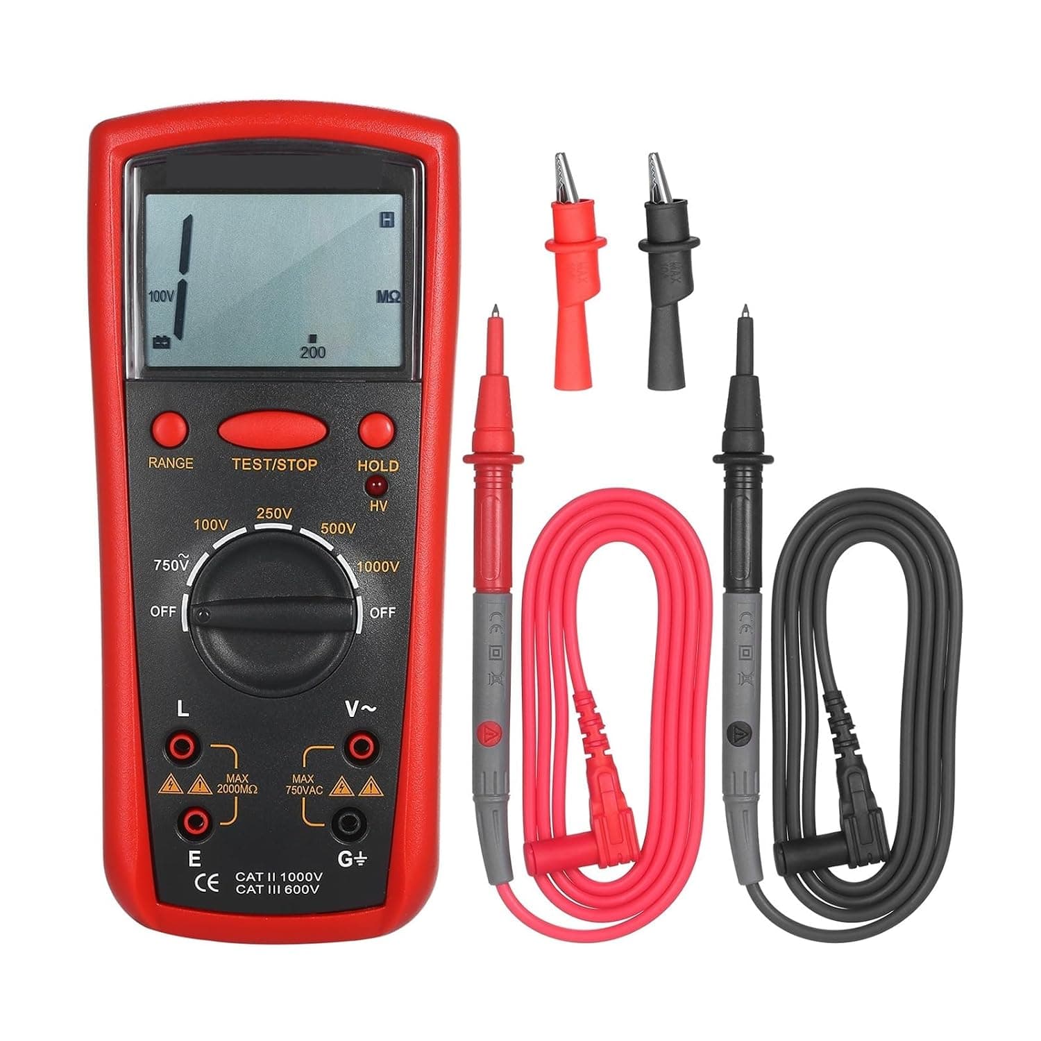 Megger-Tester, 1MΩ-20GΩ Digitaler Megger Ohmmeter Isolatswiderstandstester Handisolatstester… product image