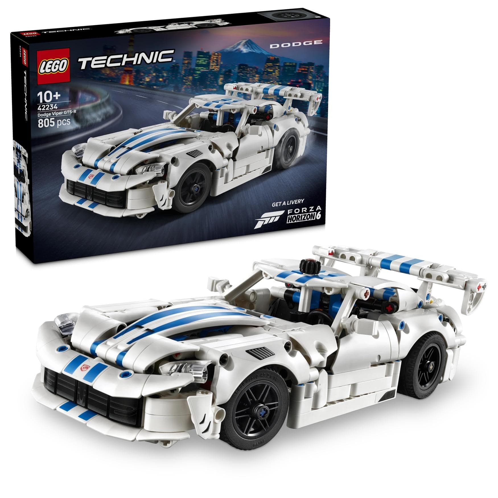 LEGO Technic Dodge Viper GTS-R Sportwagen - Bauset - Rennauto mit Lenkung, V10-Kolbenmotor und… product image