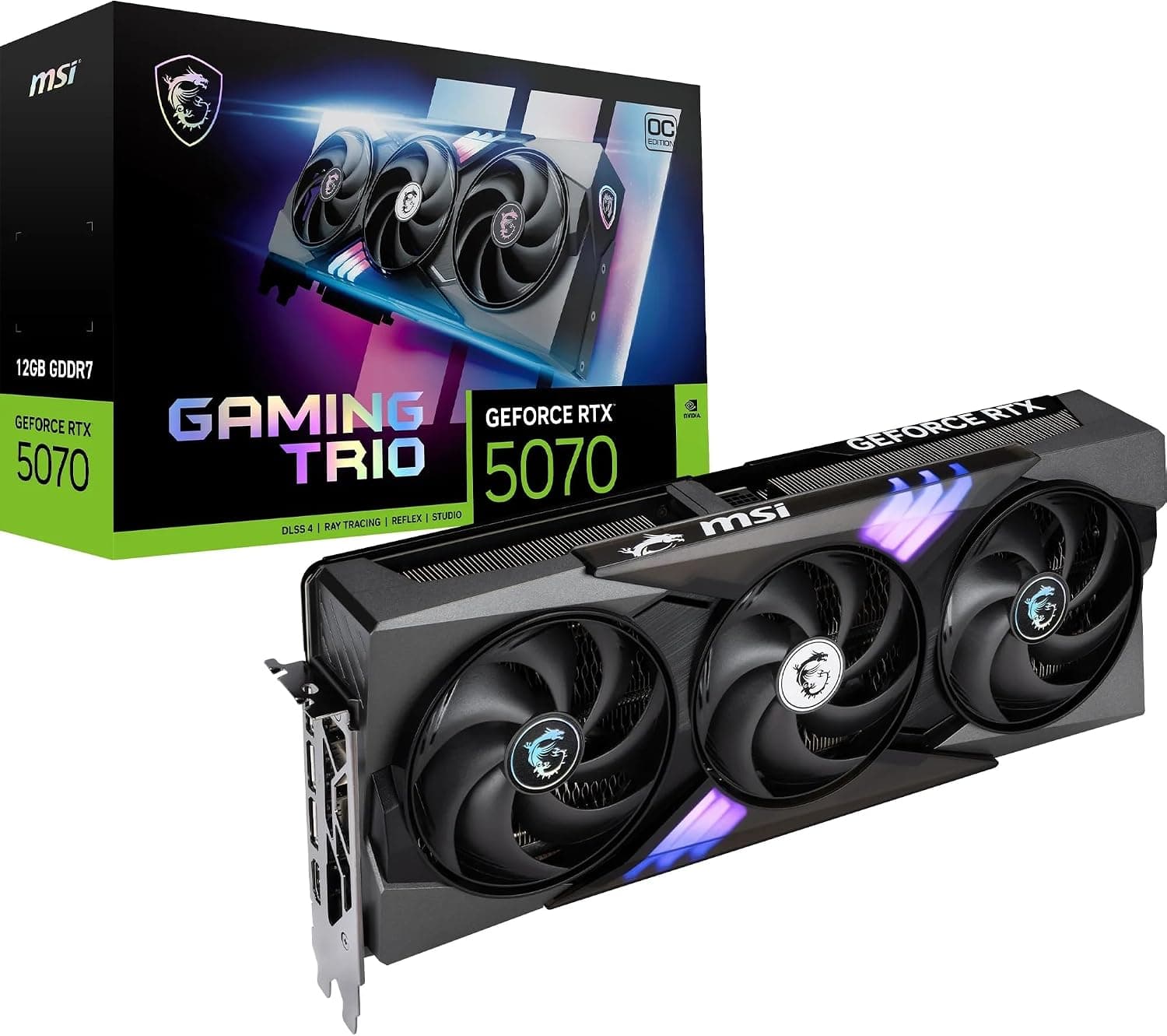MSI GeForce RTX 5070 12G GAMING TRIO OC Graphics Card - RTX 5070 GPU, 12GB GDDR7… product image