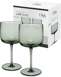like. by Villeroy & Boch – Like Sage Wine Goblet Set 2 pces, Coloured Glass Green, Capacity… product image