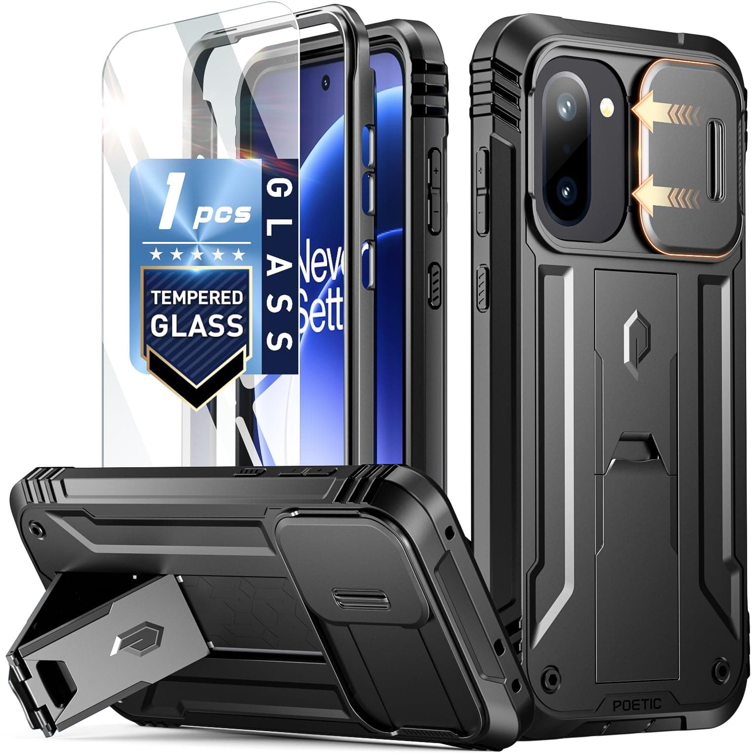 Poetic Revolution Coque pour OnePlus 15R 5G, Protection d'appareil Photo coulissante, [testée… product image