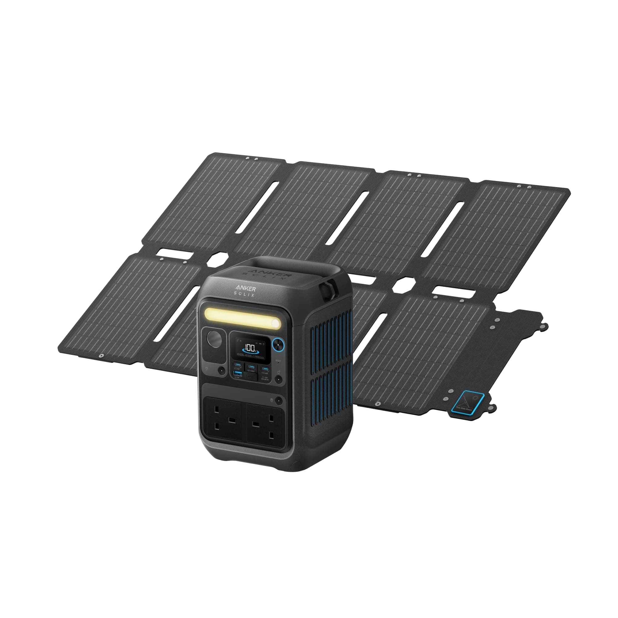 Anker SOLIX C300 Portable Power Station with 100W Solar Panel, 288Wh LiFePO4 Battery, 300W… product image