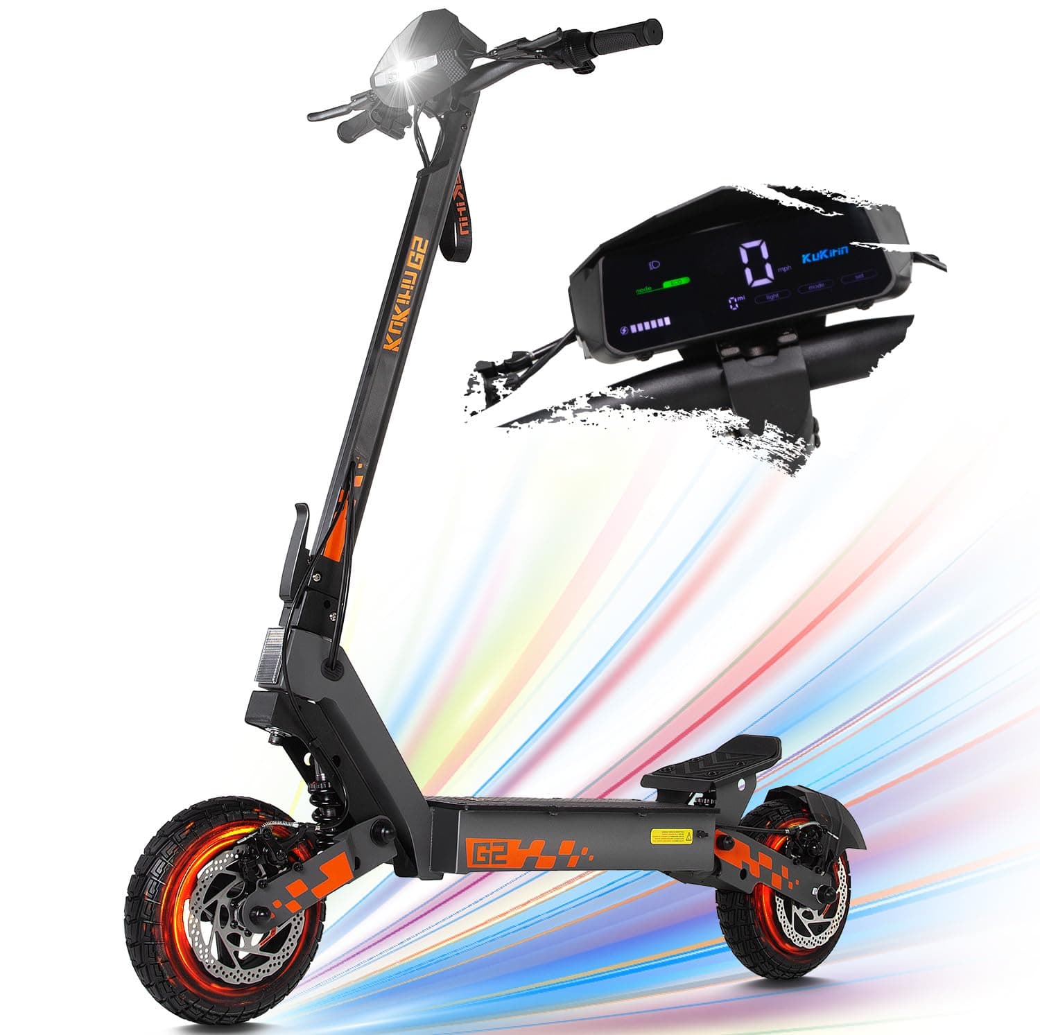 Kukirin G2 E Scooter, Elektroroller, 48V 15Ah Elektro Roller, Fährt 55 Km Faltbarer E Roller… product image
