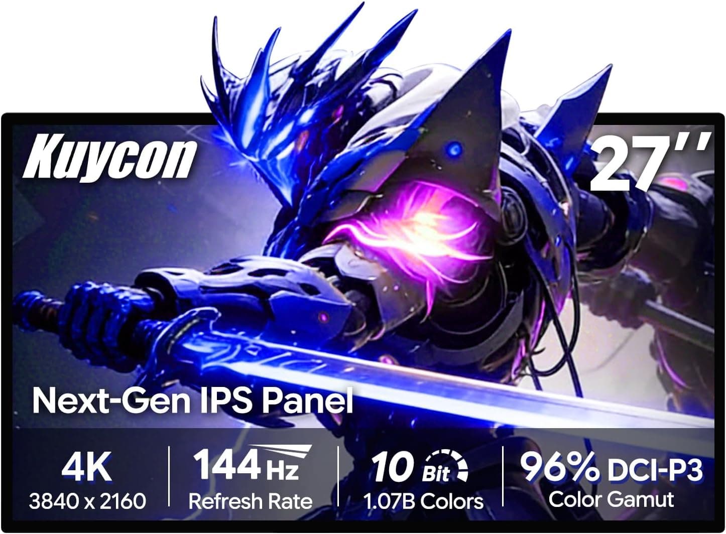 P27D 27 Inch 4K UHD Gamer Monitor (3840 x 2160) 144Hz, IPS Panel, 10 Bits, 99% sRGB, 96%… product image