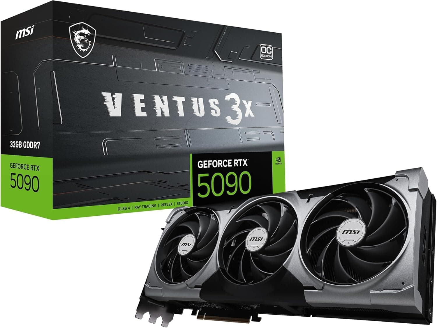 MSI GeForce RTX 5090 32G VENTUS 3X OC Graphics Card - RTX 5090 GPU, 32GB GDDR7… product image