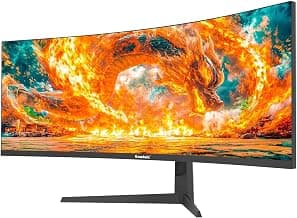 Gawfolk 49 inch Ultra-Wide Curved 1500R Gaming Computer Monitors, DQHD(5120×1440), 240Hz, 1MS,… product image