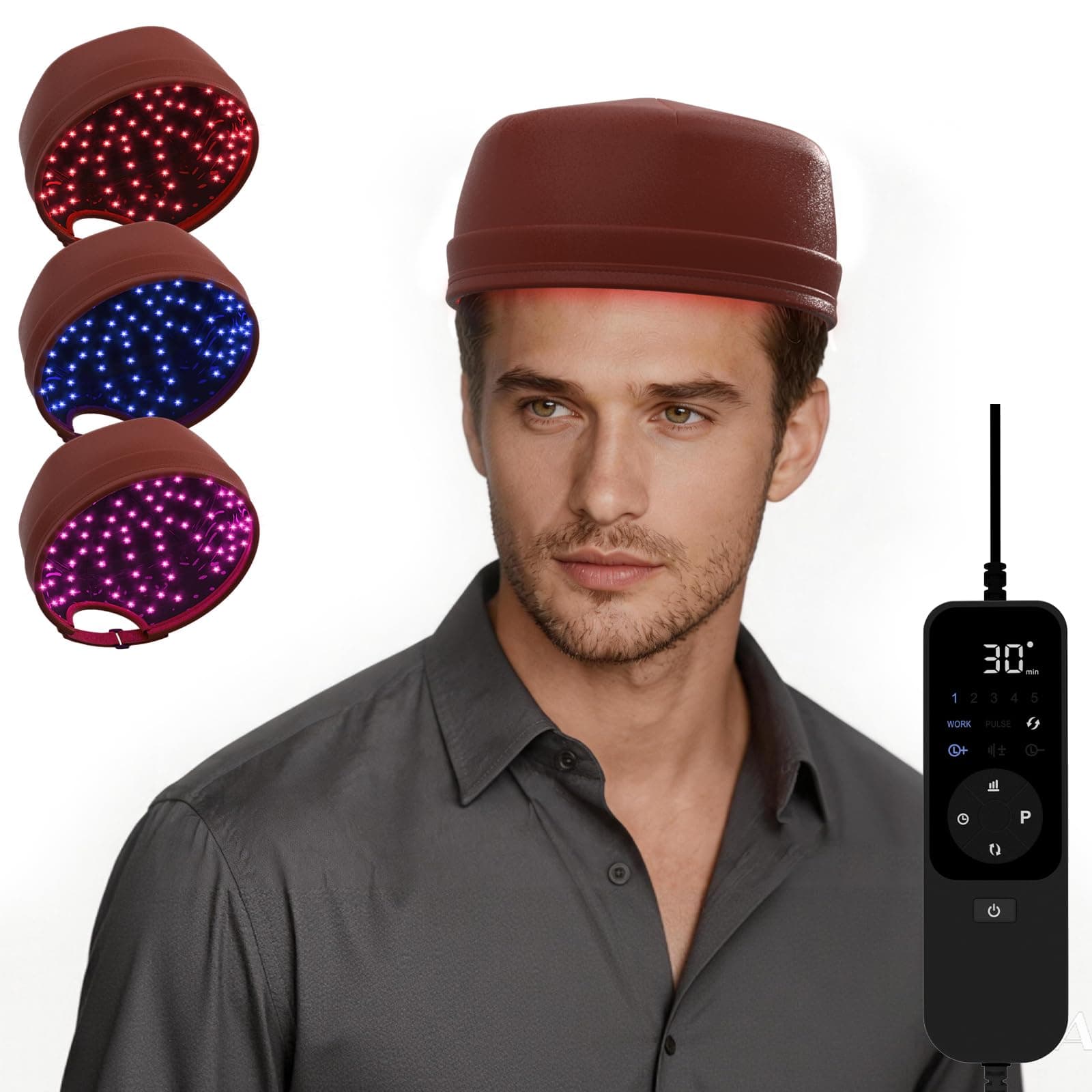 PUPCA Laser Cap für Haarwachstum mit Laserpräzision & LED Abdeckung, 120 Perlen… product image