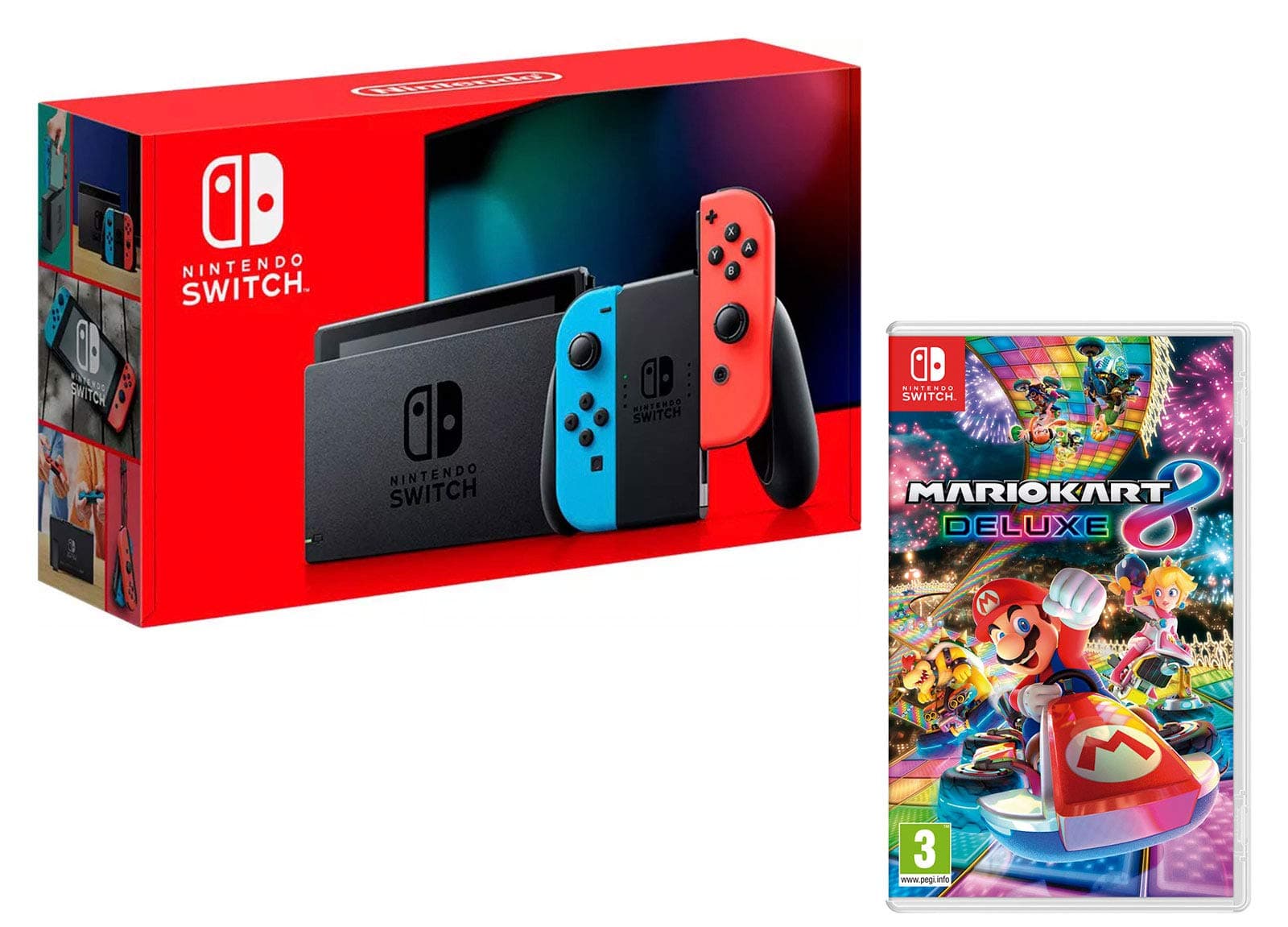 Nintendo Switch console Rouge Néon/Bleu Néon32Go + Mario Kart 8 Deluxe product image