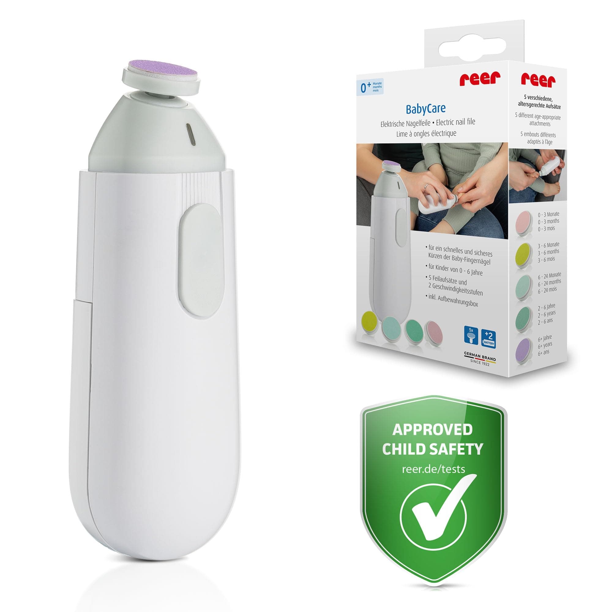 reer BabyCare elektrische Nagelfeile | Baby Nagelfeile für jede Altersstufe | Nagelpflegeset… product image