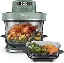 Ninja CRISPi PRO XL Glass Air Fryer, Moss Green AS090UKGN | 5 Preset Cooking Functions,… product image