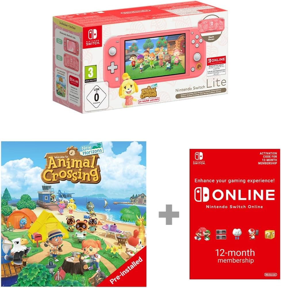 Nintendo Switch Lite Coral: Isabelle Alhoa Edition + Animal Crossing: New Horizons… product image