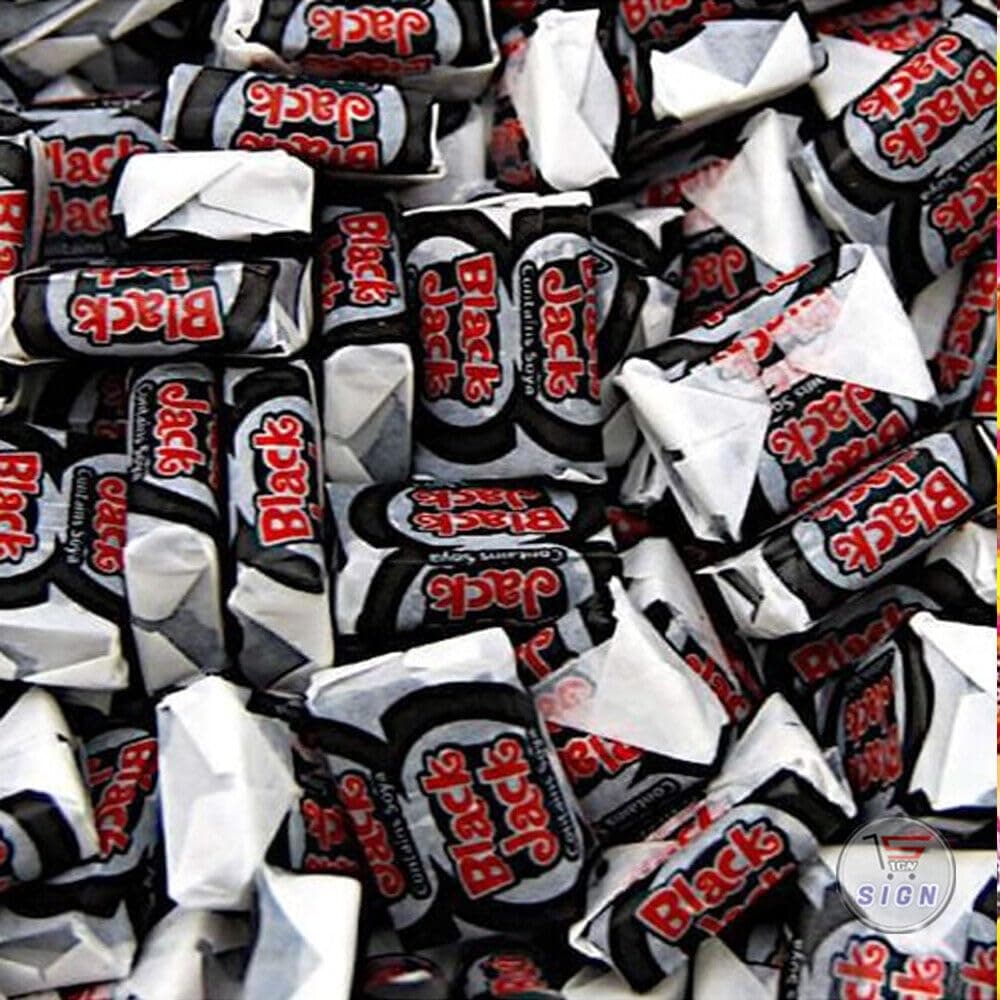 Baratt Fruit Salad, Black Jack Chews - Individually wrapped Retro Sweets Bag (1kg, Black Jack) product image